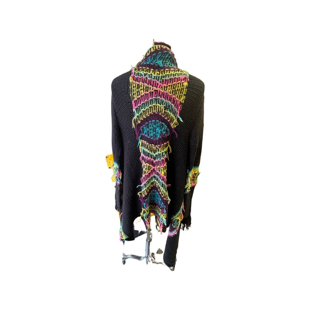 NWT knit sweater with neon detail